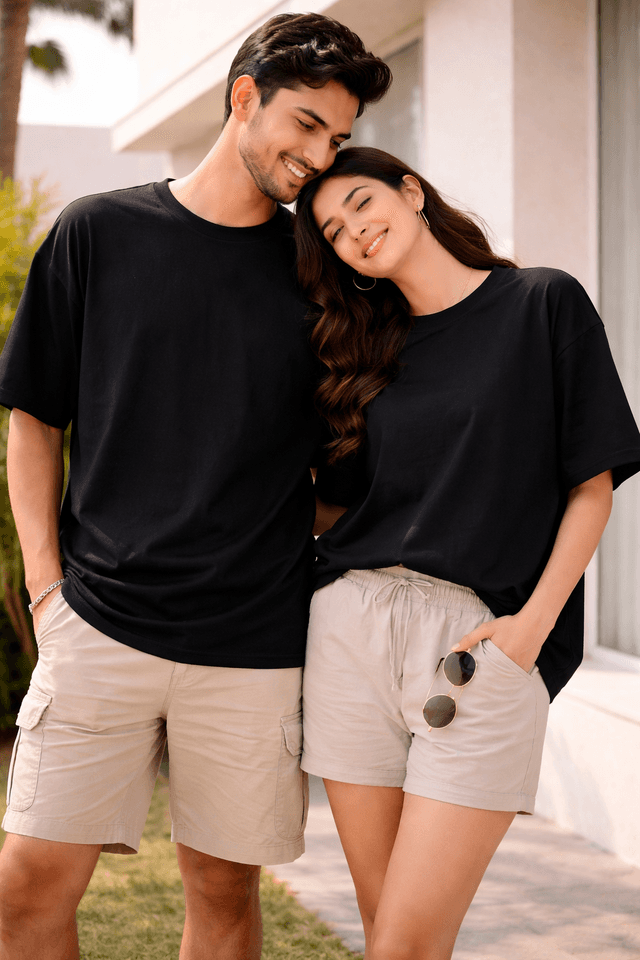 Super Combed Oversized Couple Tees - Premium Signature Series
