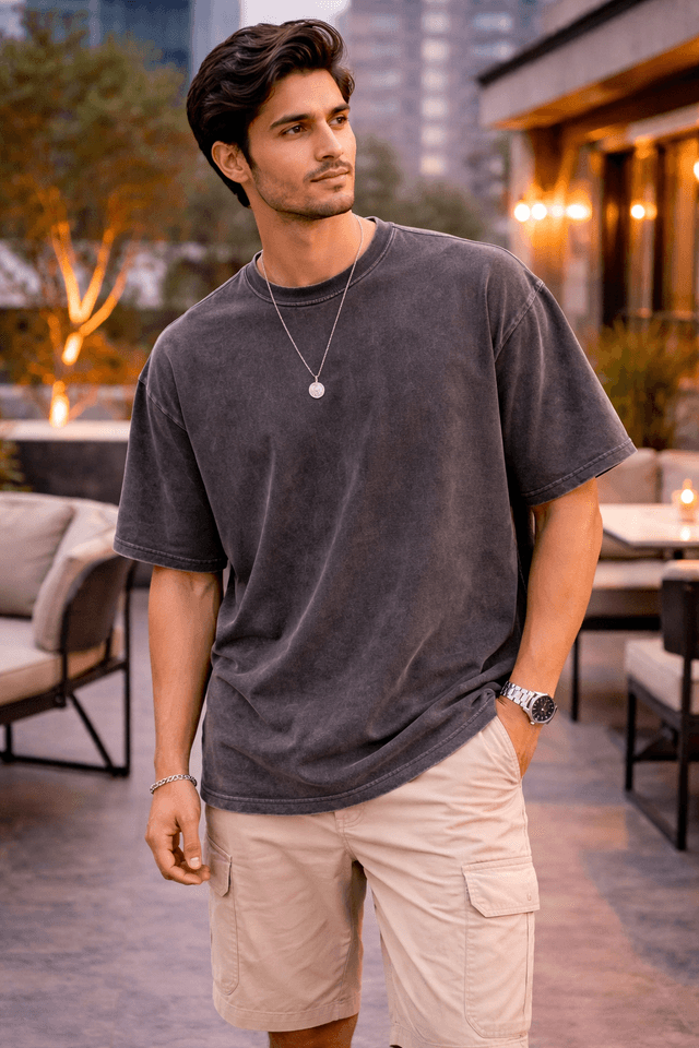 Heavyweight Acid Washed Oversized Tee – Heritage Series